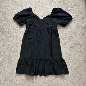 Nine West Black Puff Sleeve Dress